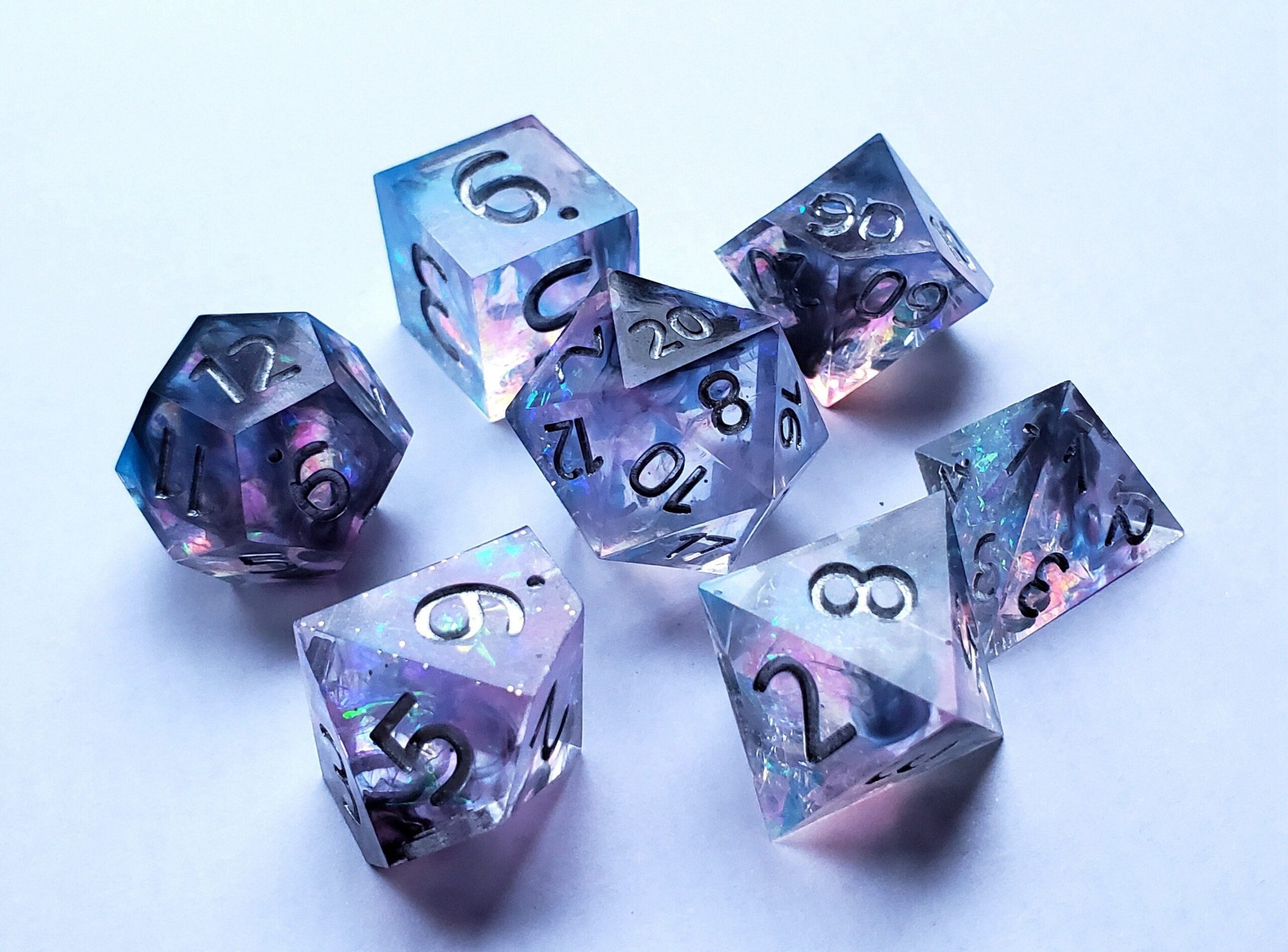 Cosmic Starlight Galaxy Resin Dice Set