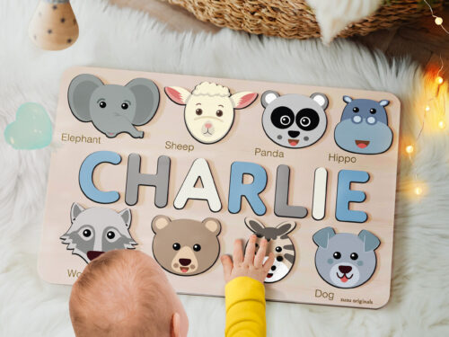 Custom Animal Name Puzzle for Kids