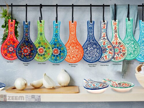 Handmade Ceramic Spoon Rest - 14 Colors