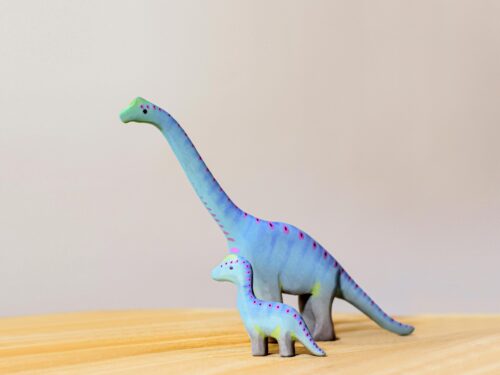 Handmade Organic Wood Brontosaurus Toy