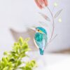 Kingfisher Stained Glass Suncatcher Ornament