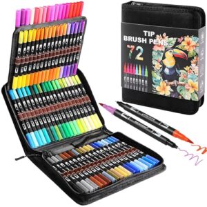 Double Brush Marker Pens: 72 COLORS for $19.99 — Big Color, Tiny Price