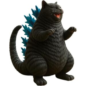 Roaring Monster Cat Resin Desk Figurine